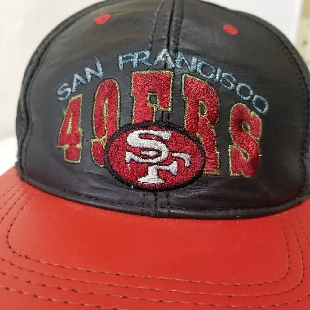 Vintage San Fransisco‎ 49ers Hat Snapback leather type NFL logo cap